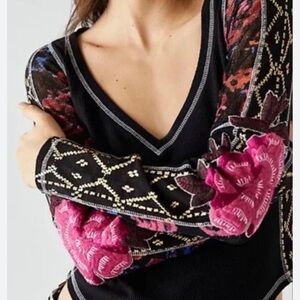 Free People Amara Embroidered Top